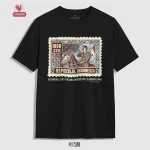 SAWOONG Kaos Premium Vintage Edisi Prangko Pertama Indonesia