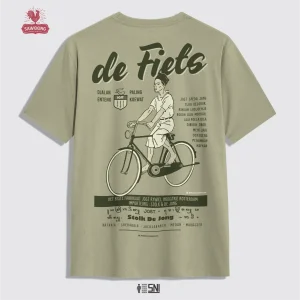 SAWOONG Kaos Premium Vintage Edisi Iklan Sepeda De Fiets