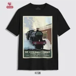 SAWOONG Kaos Premium Vintage Edisi Poster Kereta Cepat de Java Nacht Expres