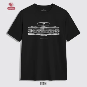 SAWOONG Kaos Premium Vintage Edisi Siluet Mobil Sukarno Indonesia 1