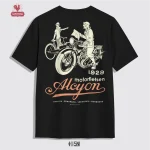 SAWOONG Kaos Premium Vintage Edisi Poster kuno Sepeda Motor