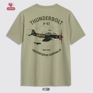 SAWOONG Kaos Premium Vintage Edisi Pesawat Thunderbold